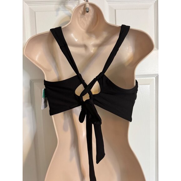 Sunsets Elsie Bikini Swim Size 38D/40C Wire Bra Wrap Swim Top Black NWT $90 - Picture 7 of 7